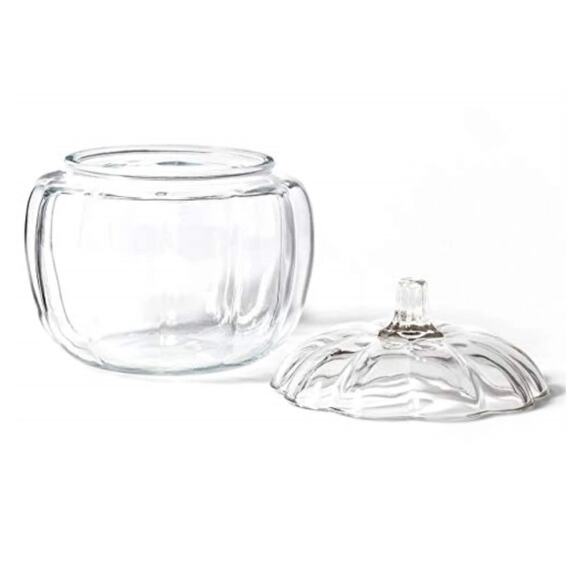 Glass Pumpkin Jar Cover Lid Fall Decor Halloween Anchor Hocking 6.5"X 7.5" - Picture 2 of 4